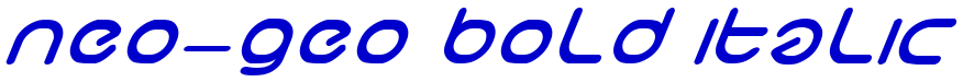neo-geo bold italic font